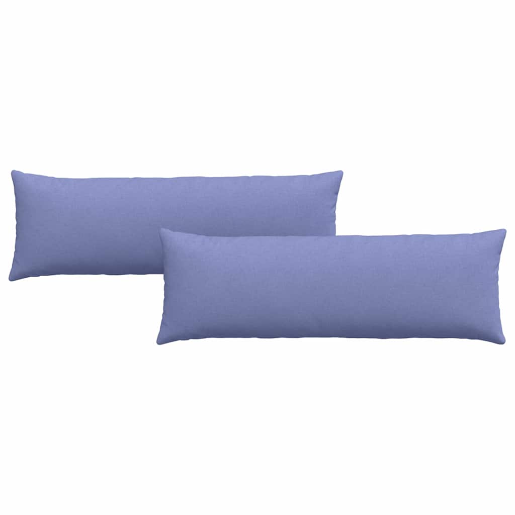 Sofakuddar 2 pcs Jeansblå 120 x 40 cm tyg