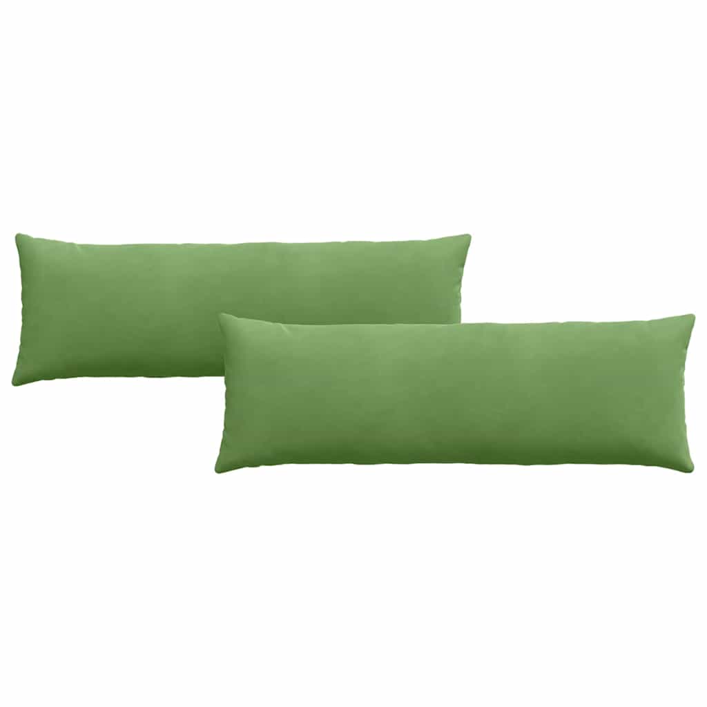 Sofakuddar 2 pcs Ljusgrön 120 x 40 cm Kordread tyg