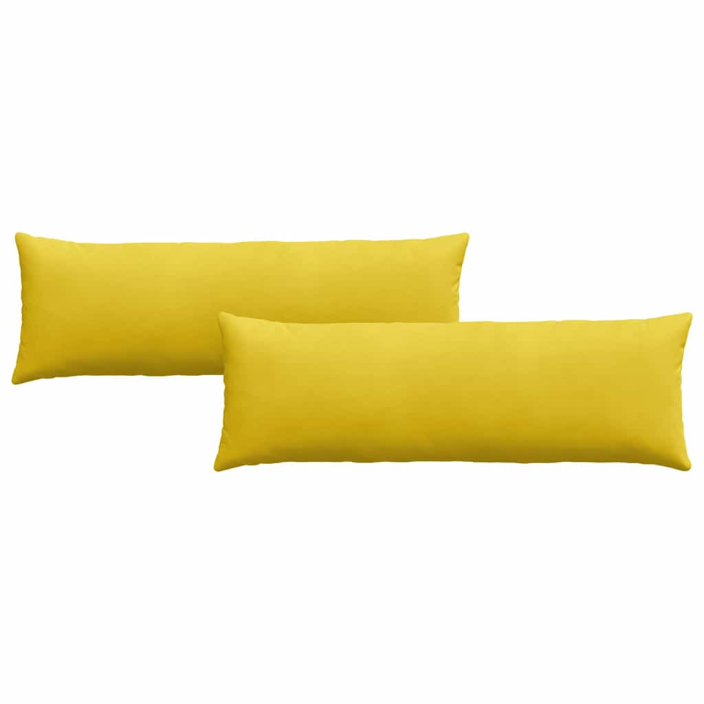 Sofakuddar 2 pcs Gul 120 x 40 cm Kordread tyg