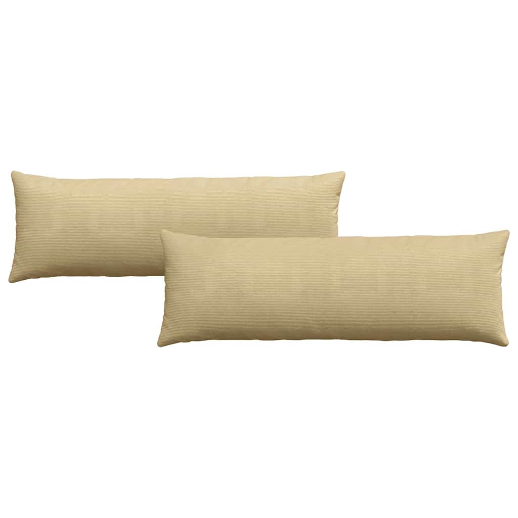 Sofakuddar 2 pcs Grågrön 120 x 40 cm Kordread tyg