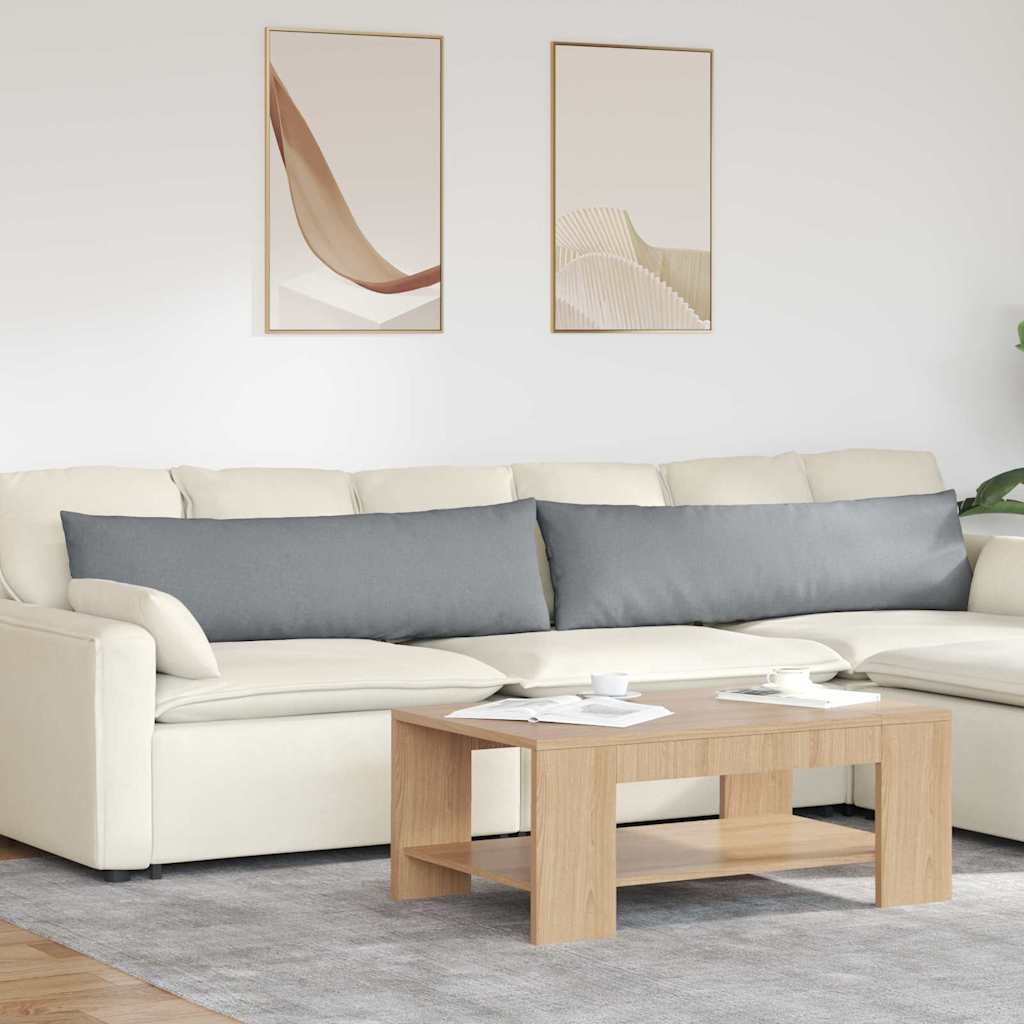 Sofakuddar 2 pcs Ljusgrå 145 x 40 cm tyg