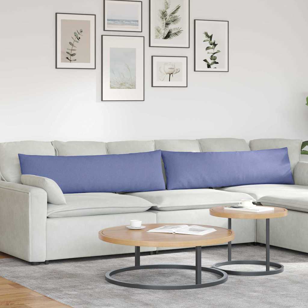 Sofakuddar 2 pcs Jeansblå 145 x 40 cm tyg