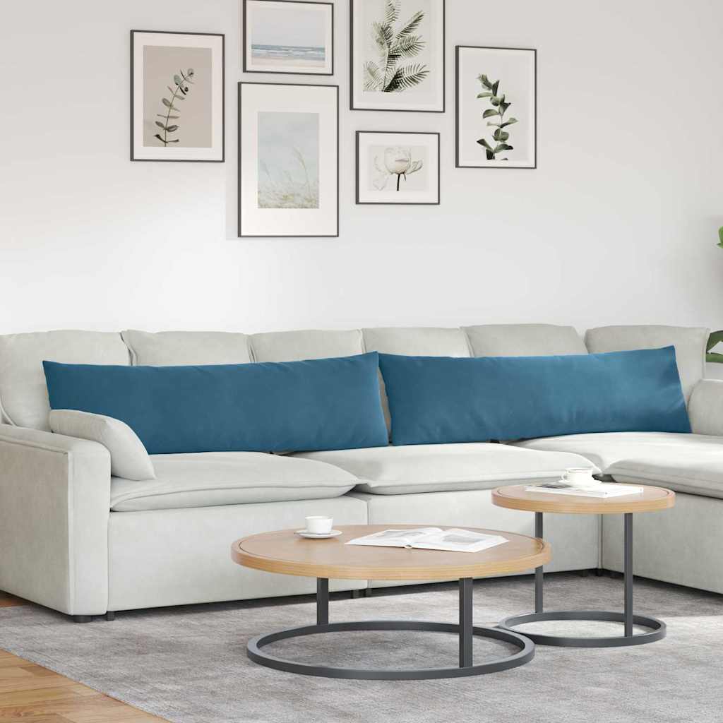 Sofakuddar 2 pcs Blå 145 x 40 cm Kordread tyg