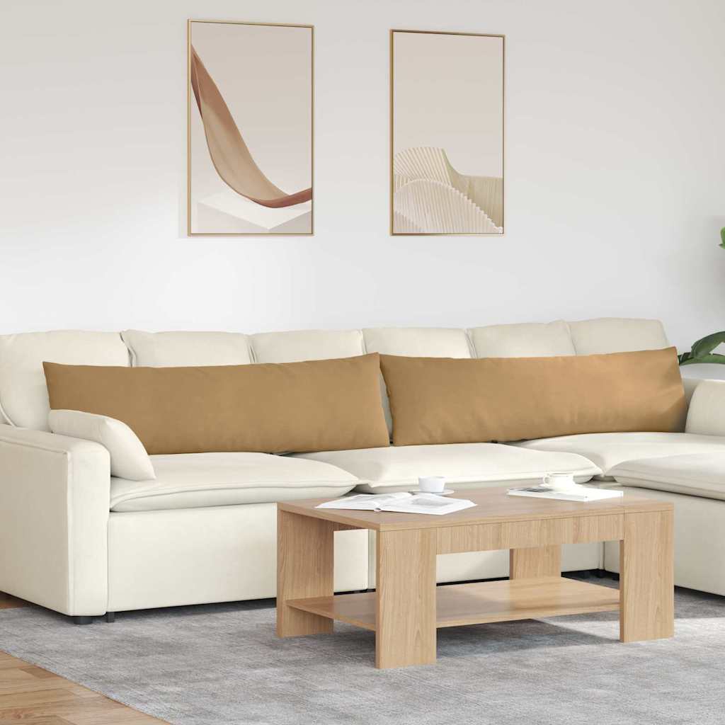 Sofakuddar 2 st Brun 145 x 40 cm Kordread tyg