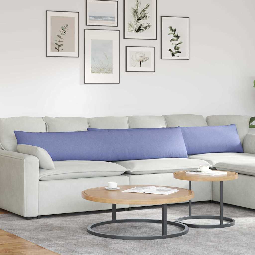 Sofakuddar 2 pcs Jeansblå 200 x 40 cm tyg