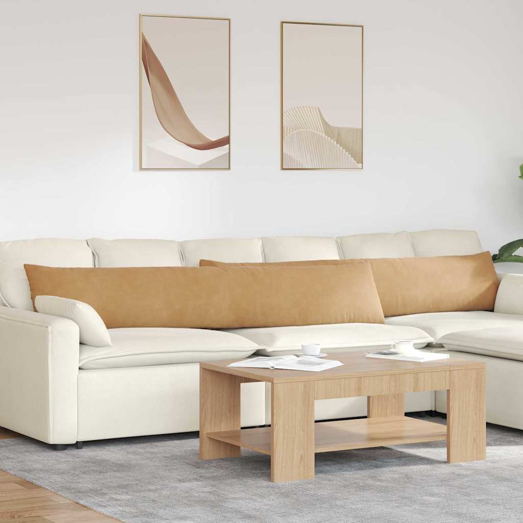 Sofakuddar 2 pcs Brun 200 x 40 cm Kordread tyg
