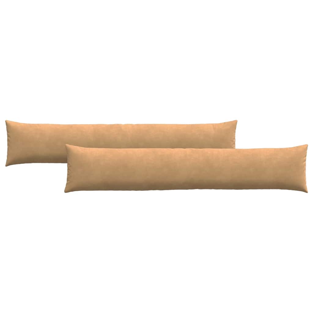 Sofakuddar 2 st Brun 200 x 40 cm Kordread tyg