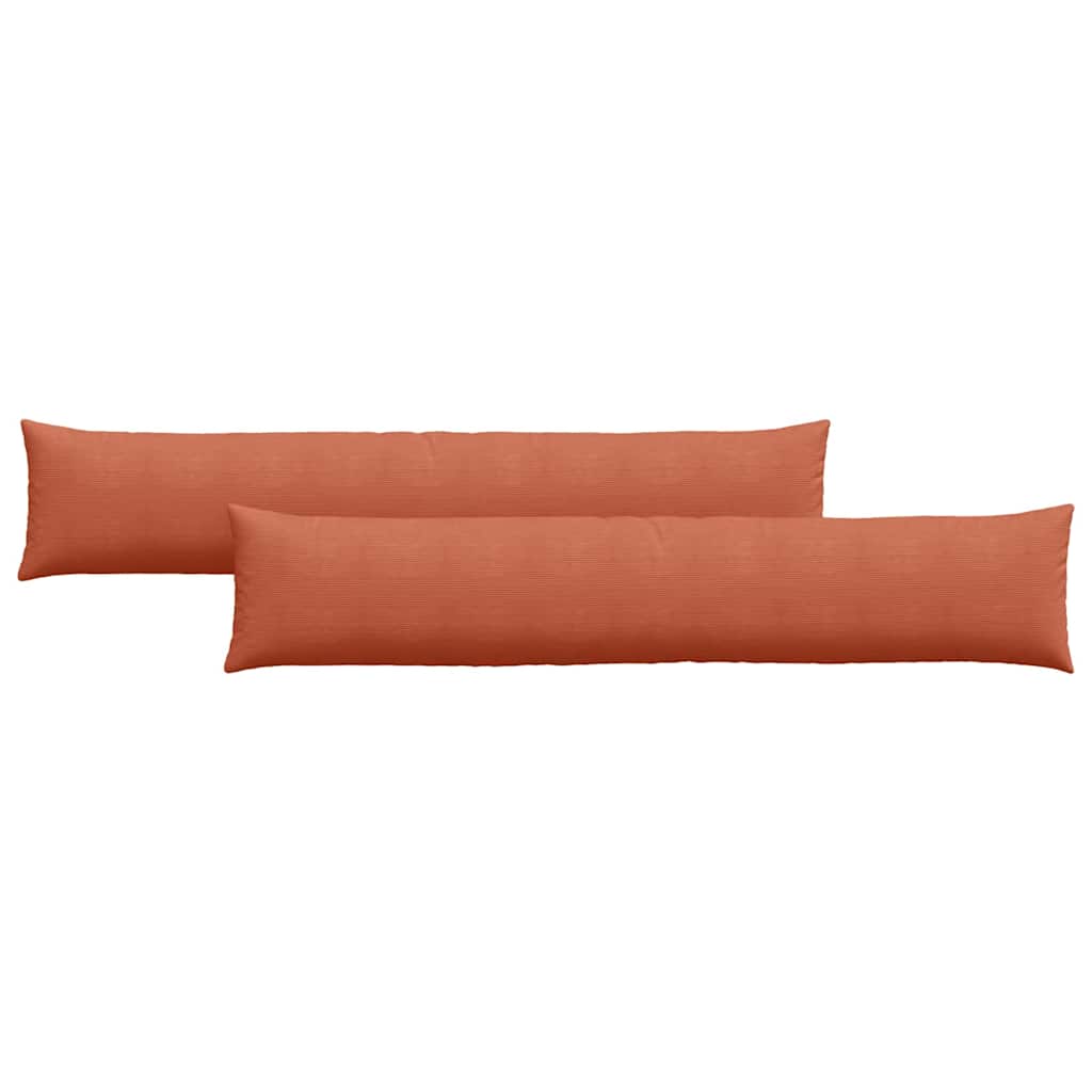 Sofakuddar 2 pcs Röd orange 200 x 40 cm Kordread tyg