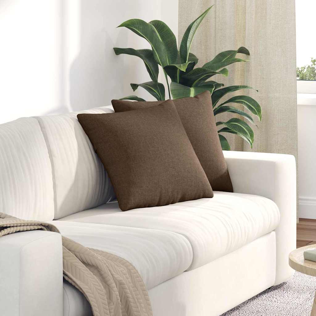 Sofakuddar 2 pcs Brun 45 x 45 cm tyg