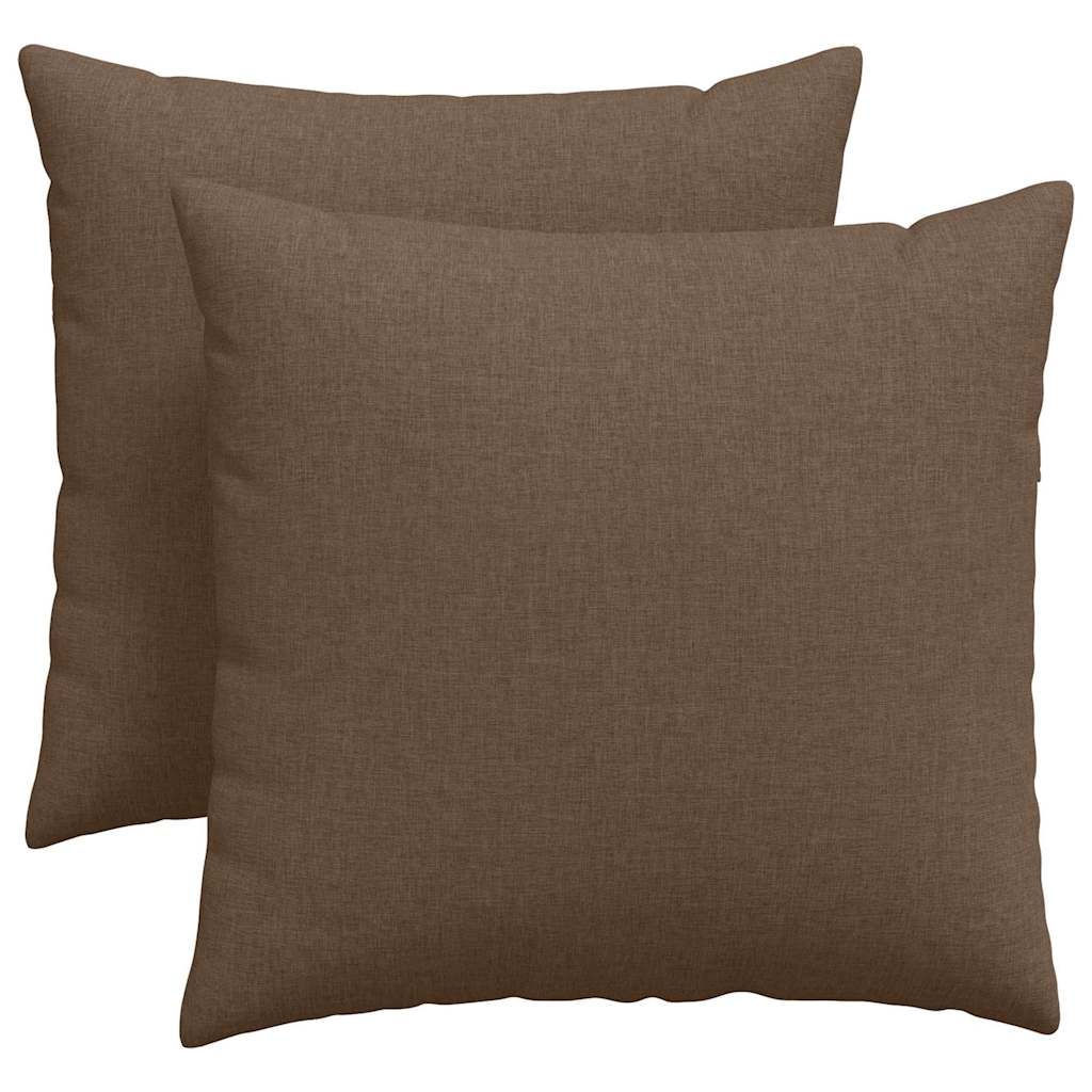 Sofakuddar 2 pcs Brun 45 x 45 cm tyg