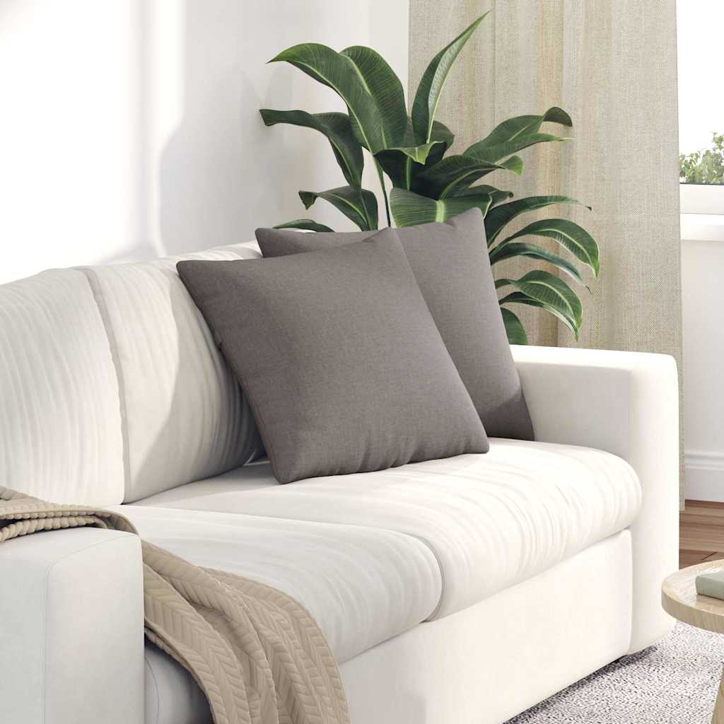 Sofakuddar 2 pcs Taupe 45 x 45 cm tyg