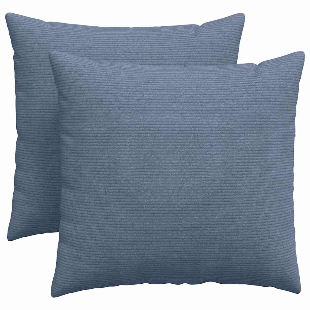 Sofakuddar 2 pcs Blå 45 x 45 cm Kordread tyg