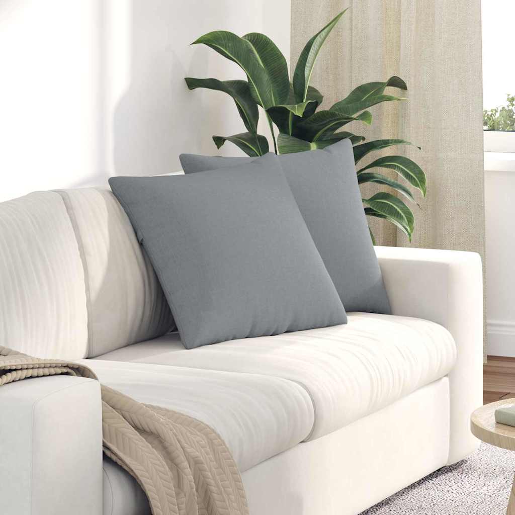 Sofakuddar 2 pcs Ljusgrå 50 x 50 cm tyg