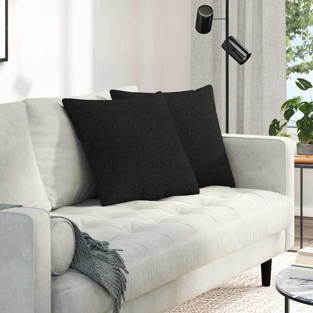 Sofakuddar 2 pcs Svart 50 x 50 cm tyg