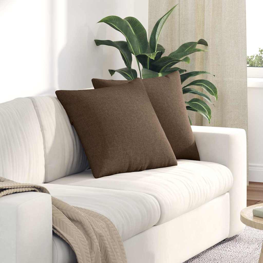 Sofakuddar 2 pcs Brun 50 x 50 cm tyg