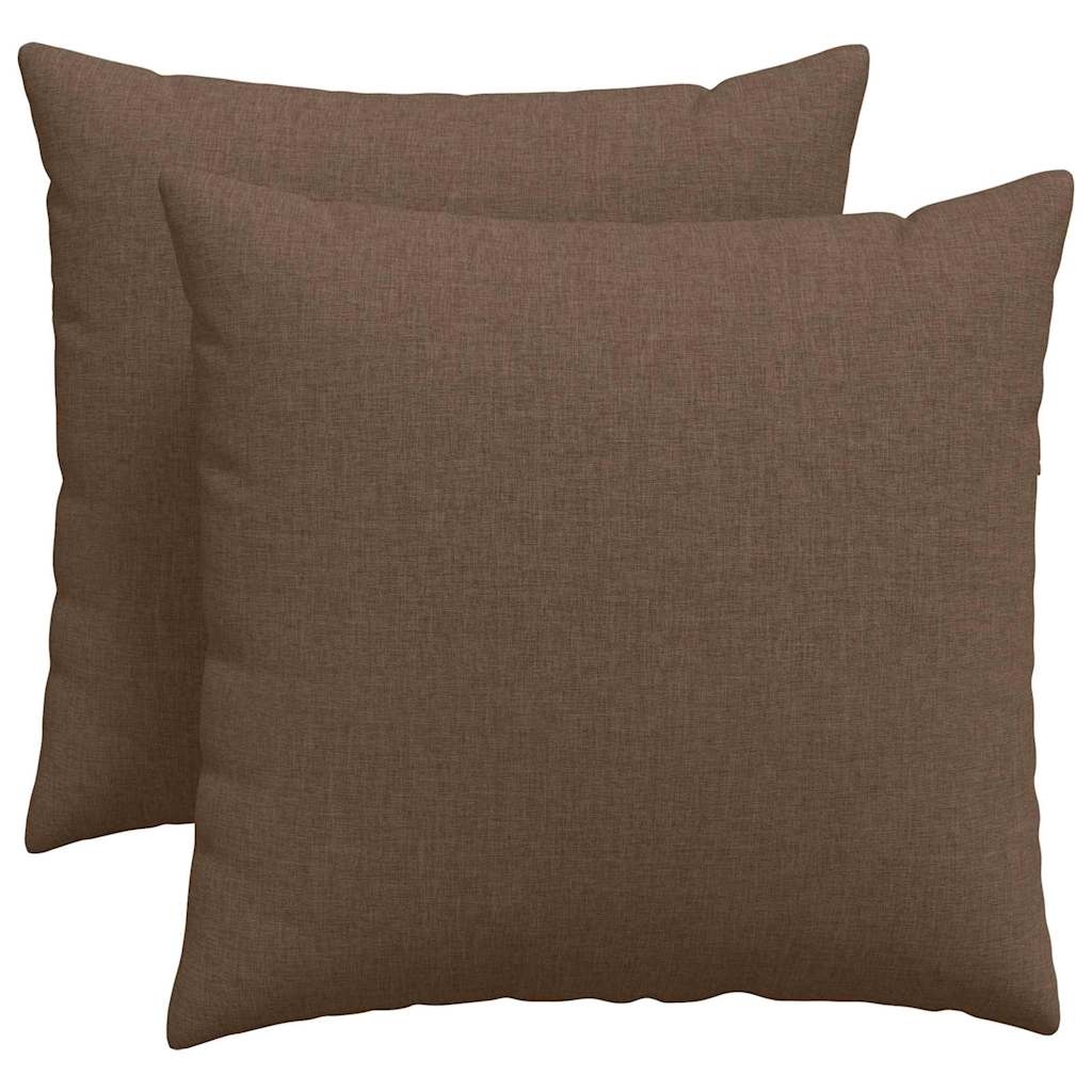 Sofakuddar 2 pcs Brun 50 x 50 cm tyg