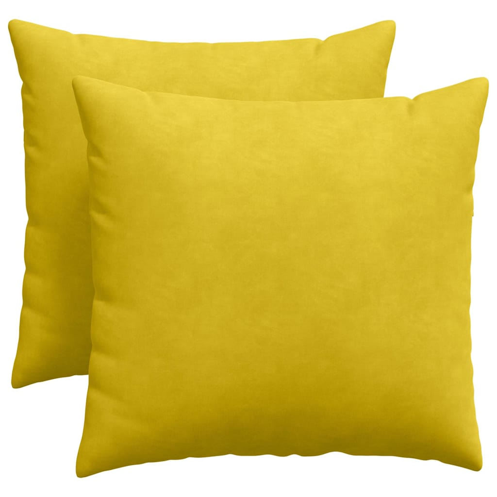 Sofakuddar 2 pcs Gul 50 x 50 cm Kordread tyg