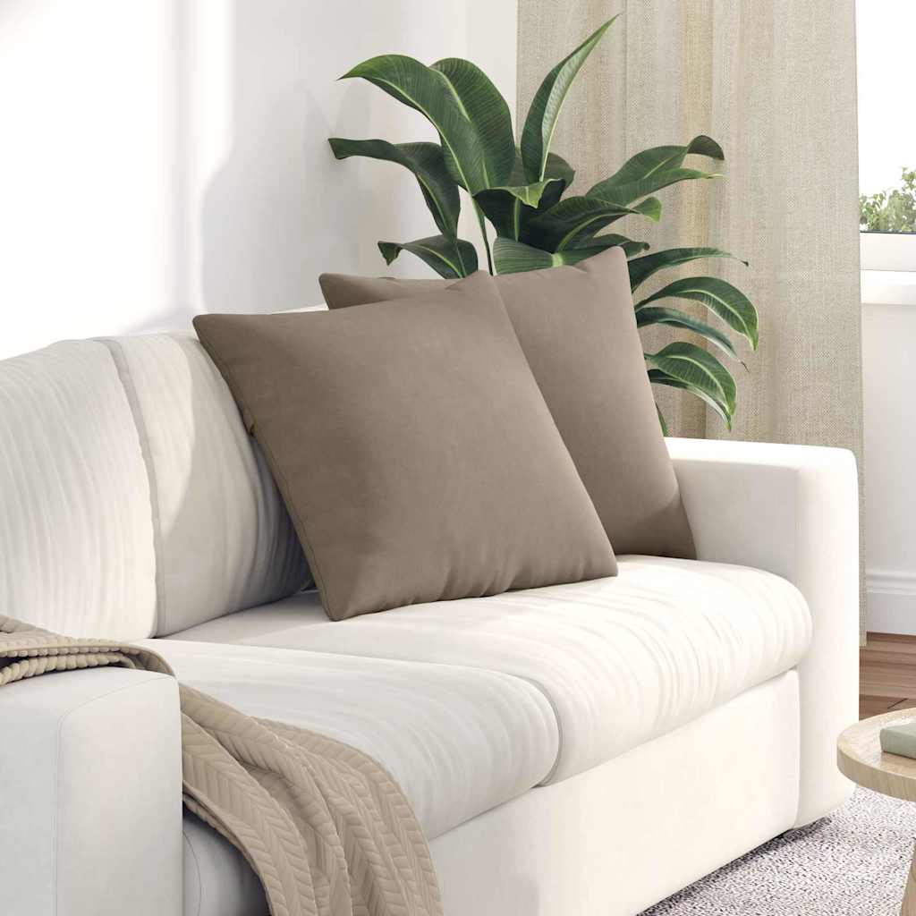 Sofakuddar 2 pcs Taupe 50 x 50 cm tyg
