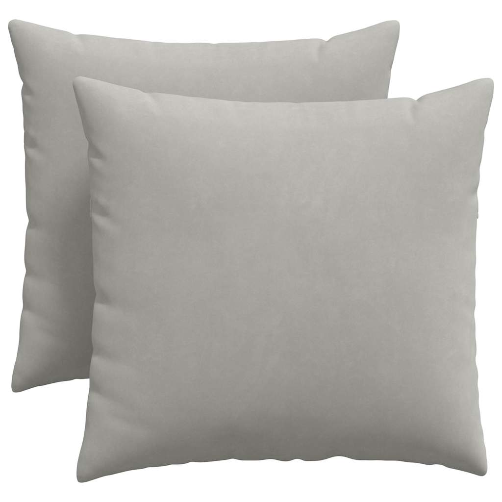 Sofakuddar 2 pcs Ljusgrå 50 x 50 cm tyg