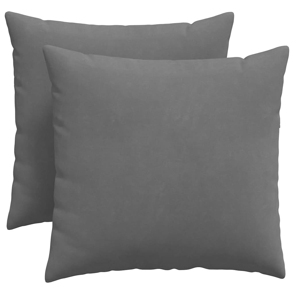 Sofakuddar 2 pcs Mörkgrå 50 x 50 cm tyg
