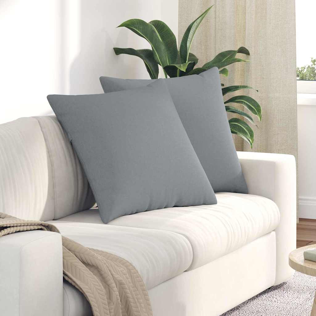Sofakuddar 2 pcs Ljusgrå 60 x 60 cm tyg