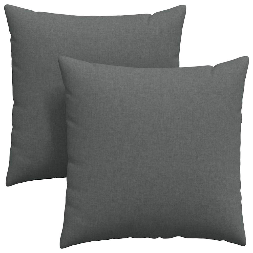 Sofakuddar 2 pcs Mörkgrå 60 x 60 cm tyg