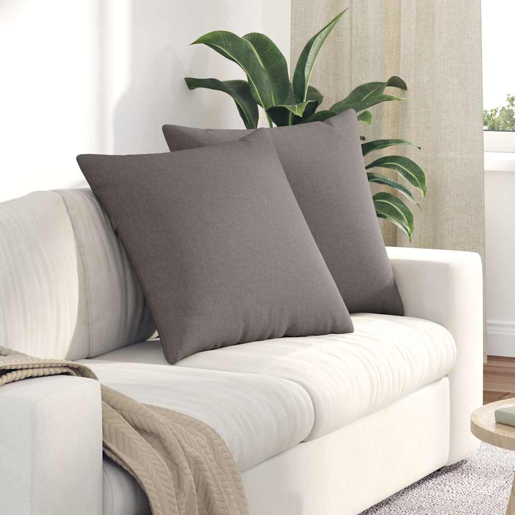 Sofakuddar 2 pcs Taupe 60 x 60 cm tyg