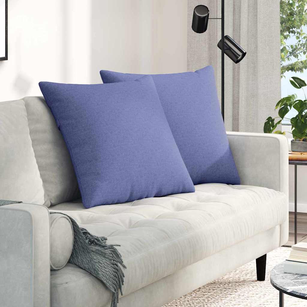 Sofakuddar 2 pcs Jeansblå 60 x 60 cm tyg