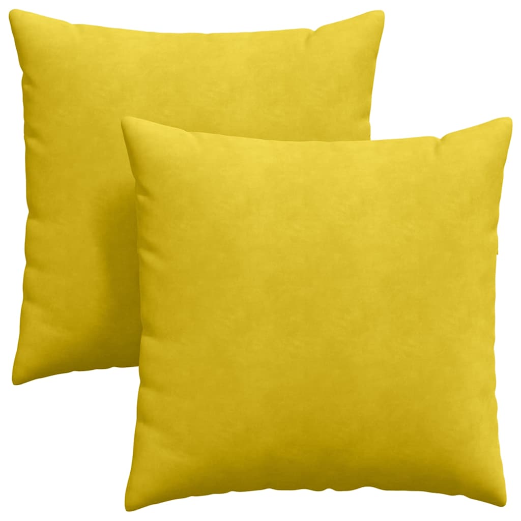 Sofakuddar 2 pcs Gul 60 x 60 cm Kordread tyg