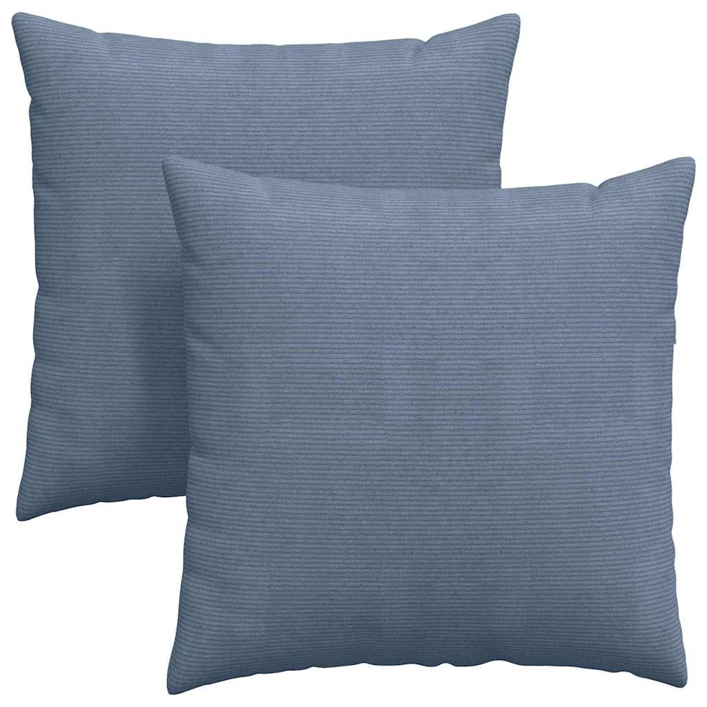 Sofakuddar 2 st Blå 60 x 60 cm Kordread tyg