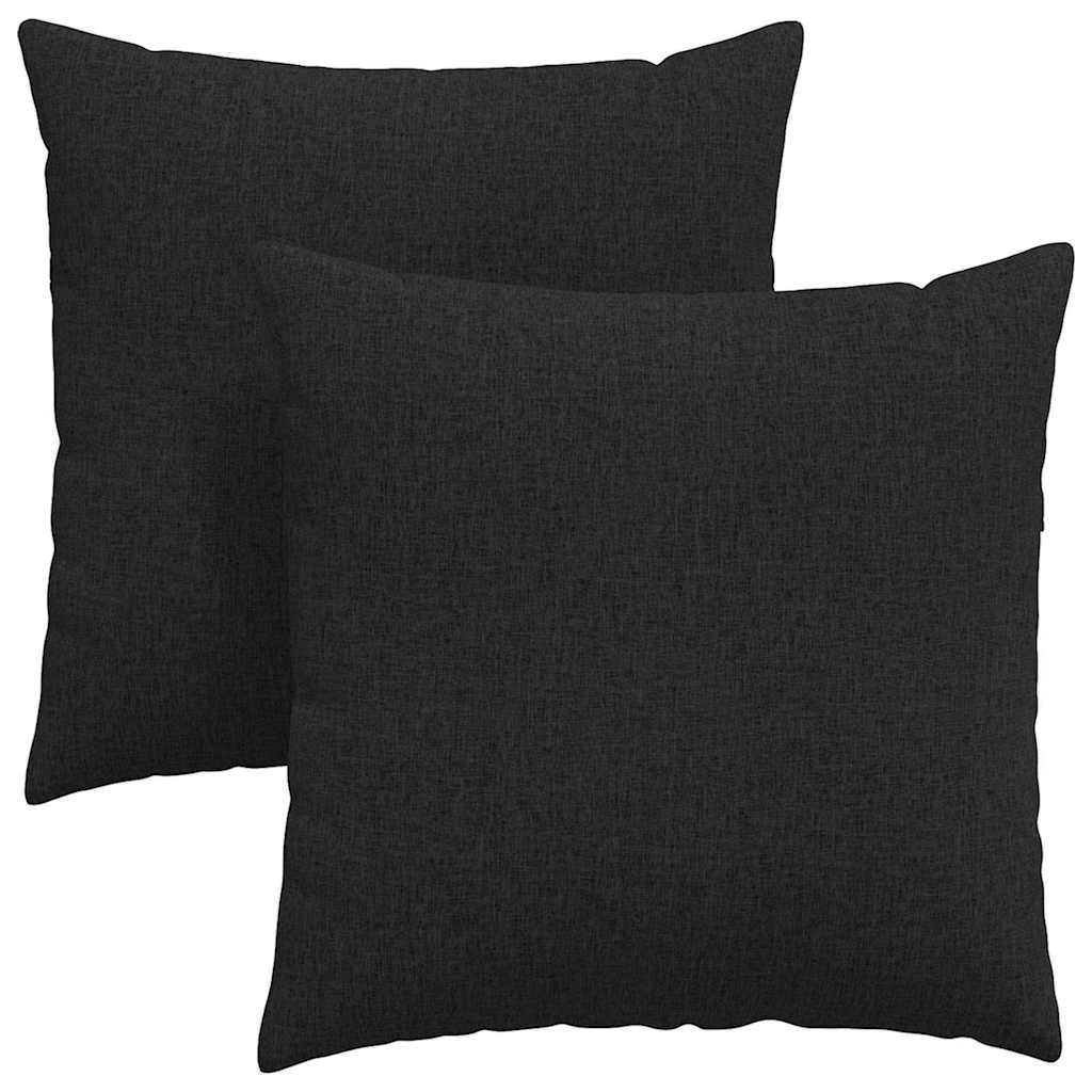 Sofakuddar 2 pcs Svart 80 x 80 cm tyg