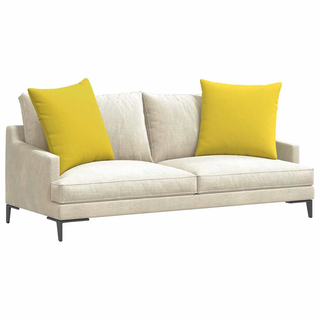 Sofakuddar 2 pcs Ljusgul 80 x 80 cm tyg