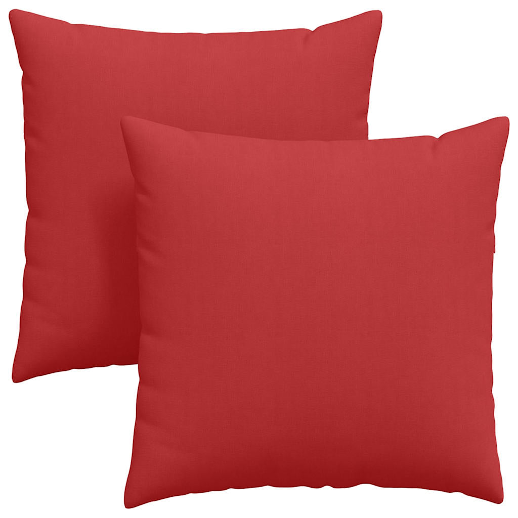 Sofakuddar 2 pcs Röd 80 x 80 cm tyg