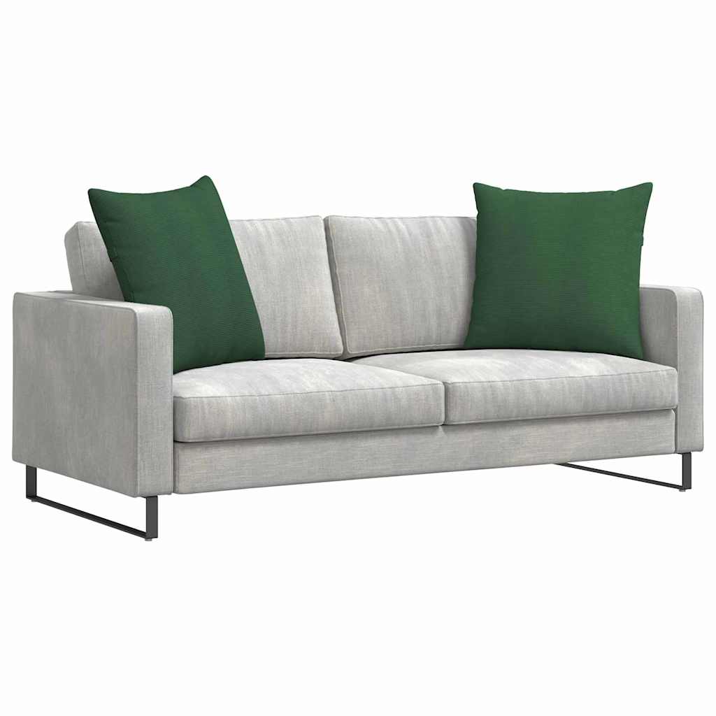 Sofakuddar 2 pcs Mörkgrön 80 x 80 cm Kordread tyg