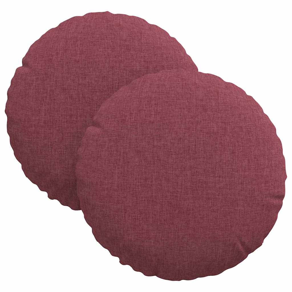 Sittkuddar 2 pcs Vinröd Ø30 x 13 cm tyg