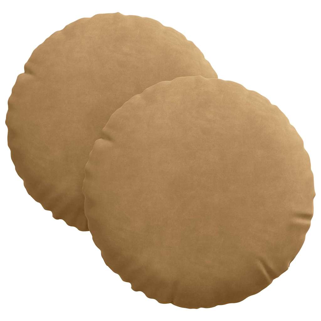 Sittkuddar 2 pcs Brun Ø30 x 13 cm Sammet