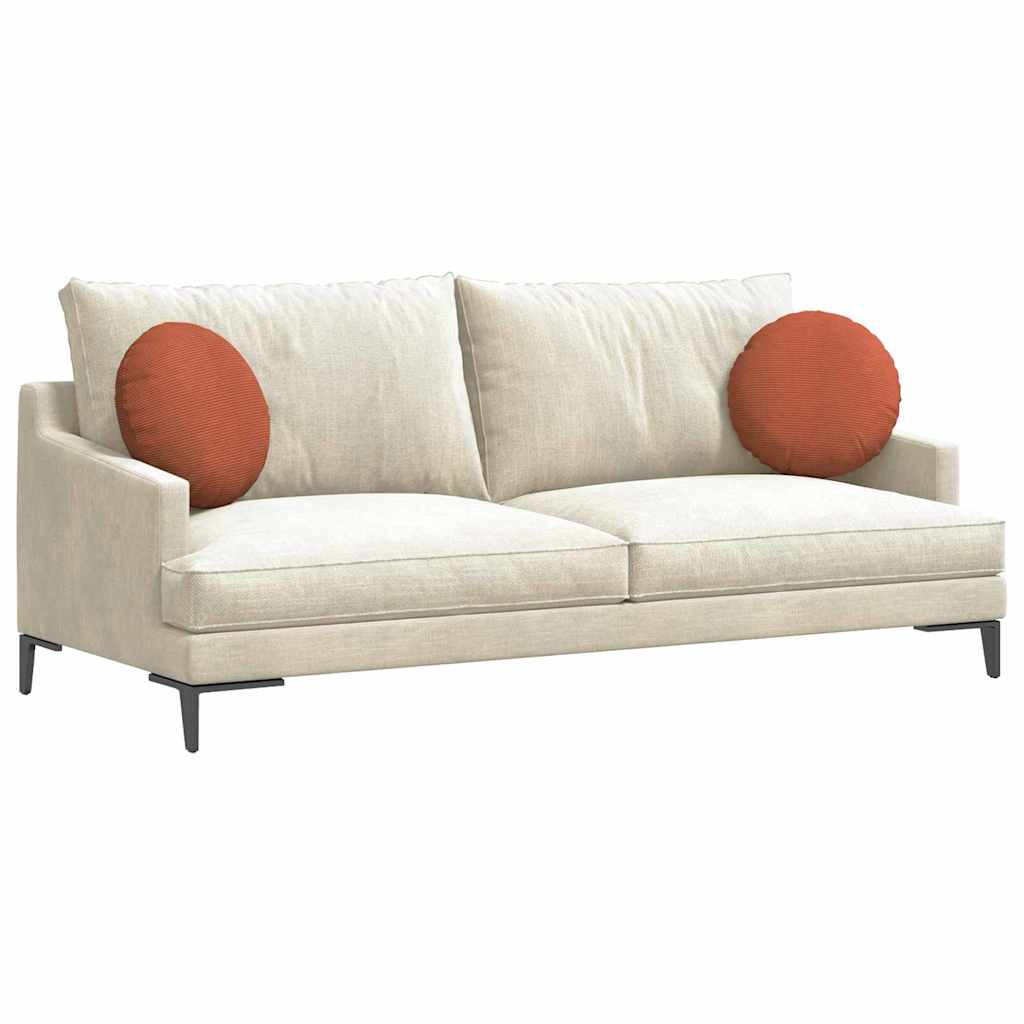 Sittkuddar 2 pcs Röd orange Ø 40 cm Kordread tyg