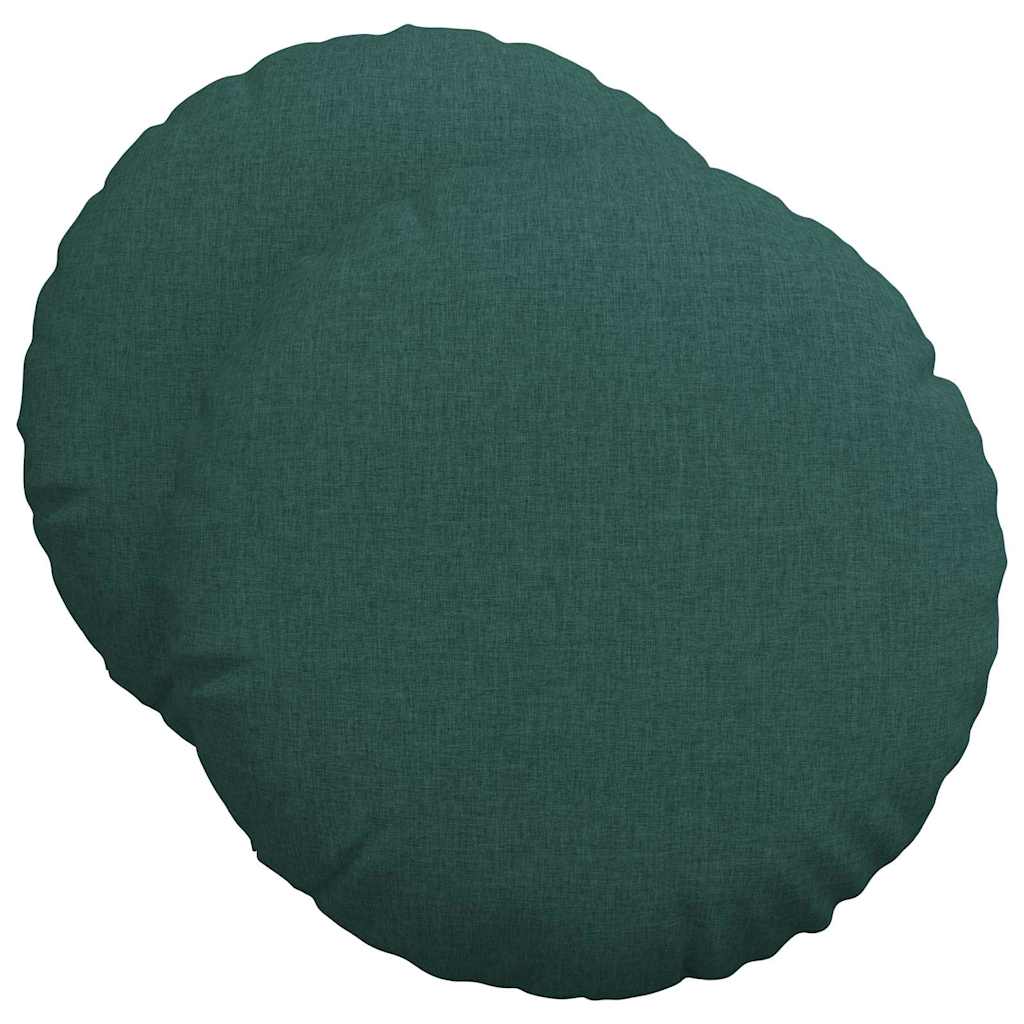 Sittkuddar 2 pcs Mörkgrön Ø50 x 19 cm tyg