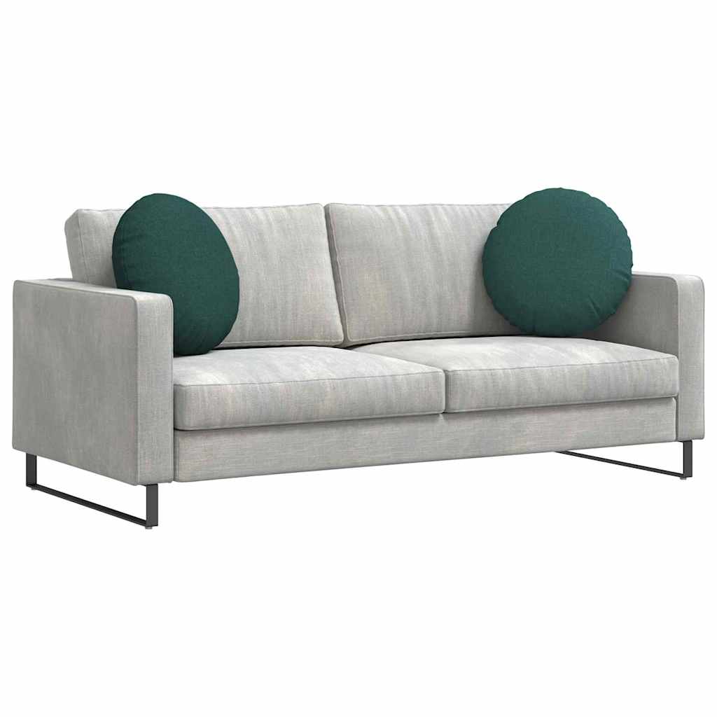 Sittkuddar 2 pcs Mörkgrön Ø50 x 19 cm tyg
