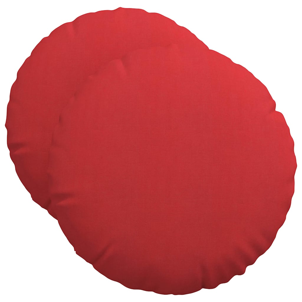 Sittkuddar 2 pcs Röd Ø50 x 19 cm tyg