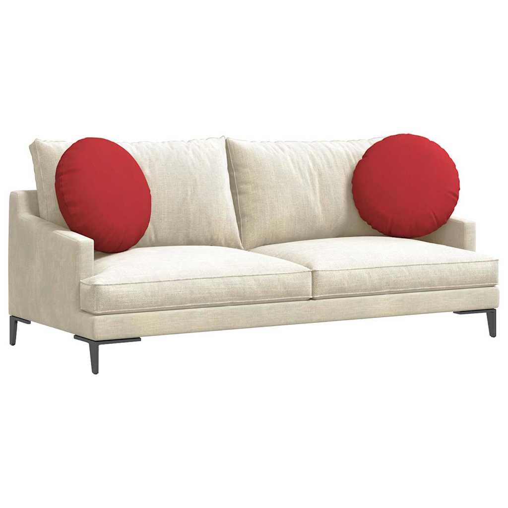 Sittkuddar 2 pcs Röd Ø50 x 19 cm tyg