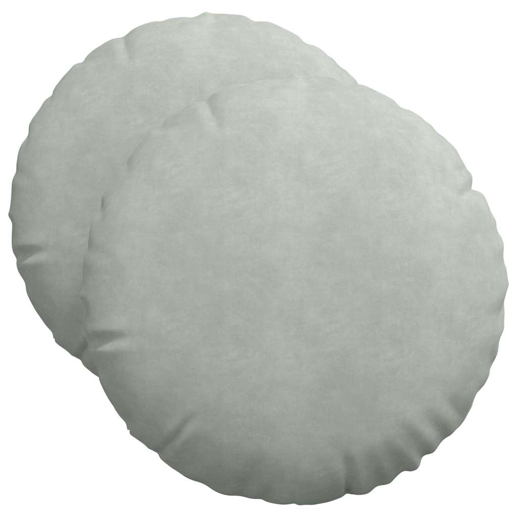 Sittkuddar 2 pcs Ljusgrå Ø50 x 19 cm Sammet