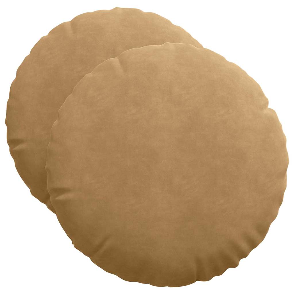 Sittkuddar 2 pcs Brun Ø50 x 19 cm Sammet