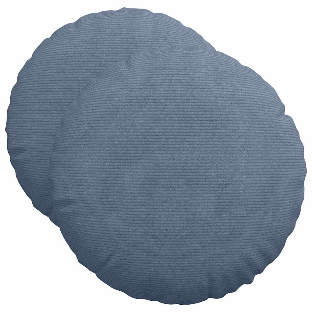 Sittkuddar 2 pcs Blå Ø50 x 19 cm Kordread tyg