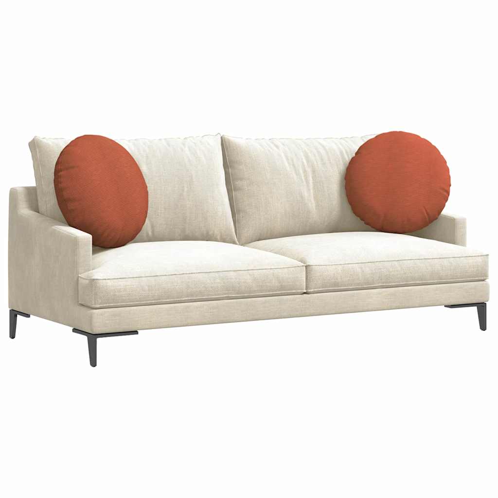 Sittkuddar 2 pcs Röd orange Ø50 x 19 cm Kordread tyg