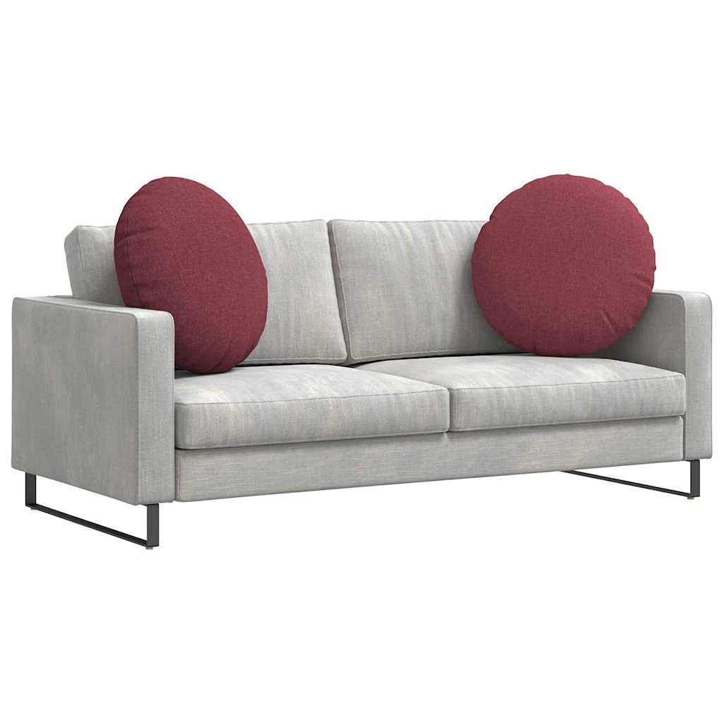 Sittkuddar 2 pcs Vinröd Ø60 x 21 cm tyg