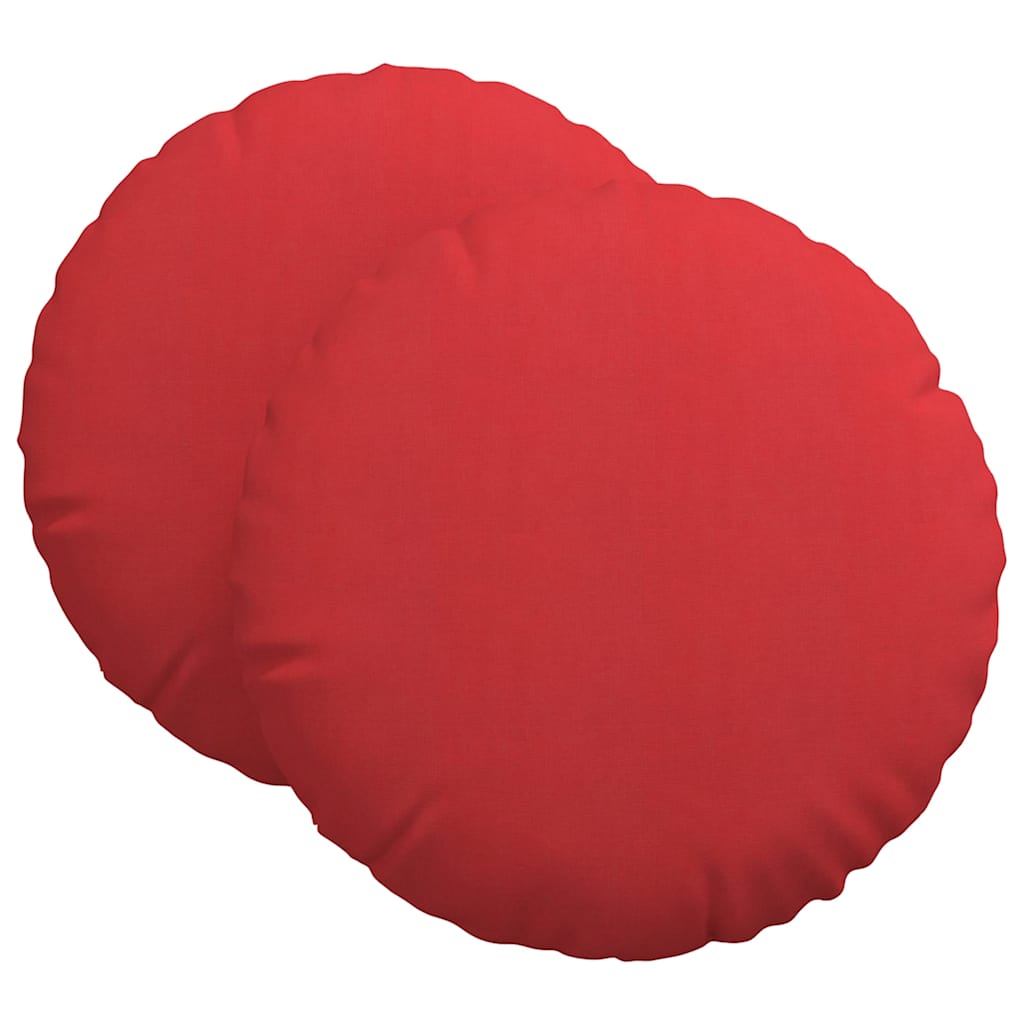 Sittkuddar 2 pcs Röd Ø60 x 21 cm tyg