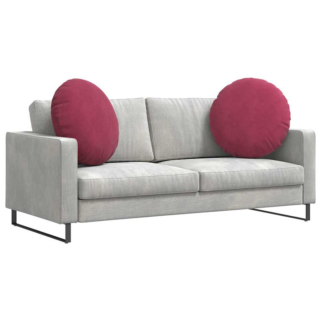Sittkuddar 2 pcs Vinröd Ø60 x 21 cm Sammet