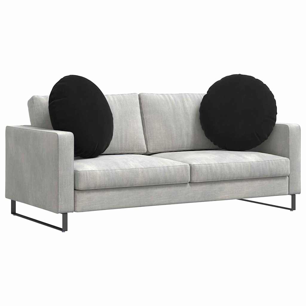 Sittkuddar 2 pcs Svart Ø60 x 21 cm Sammet