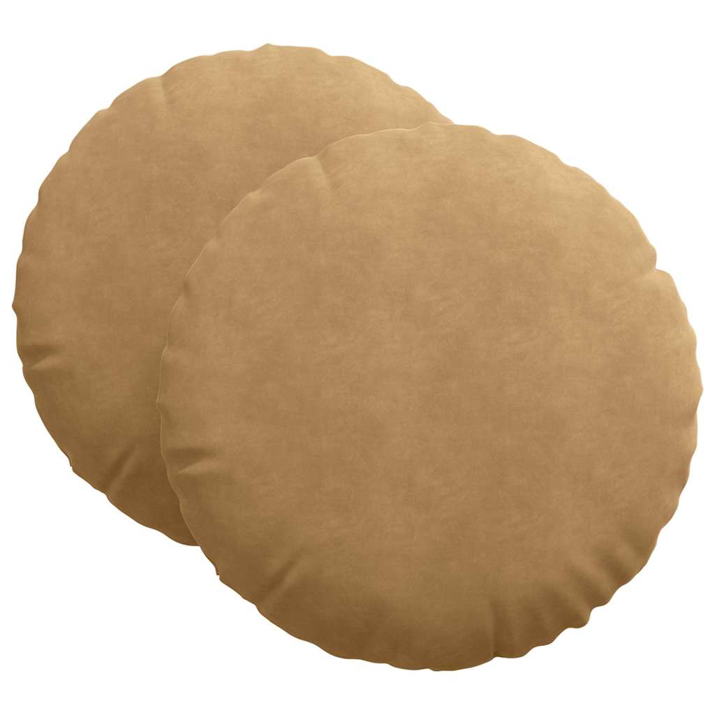 Sittkuddar 2 pcs Brun Ø60 x 21 cm Sammet